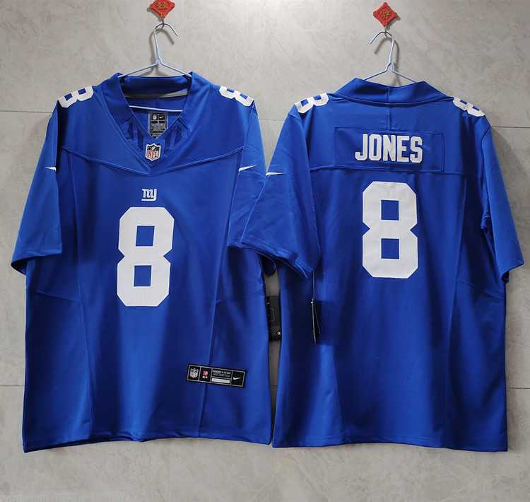 Men's New York Giants #8 Daniel Jones Blue 2023 F.U.S.E. Vapor Untouchable Limited Stitched Jersey,We sell and wholesale Men's New York Giants #8 Daniel Jones Blue 2023 F.U.S.E. Vapor Untouchable Limited Stitched Jersey on line form chian!
